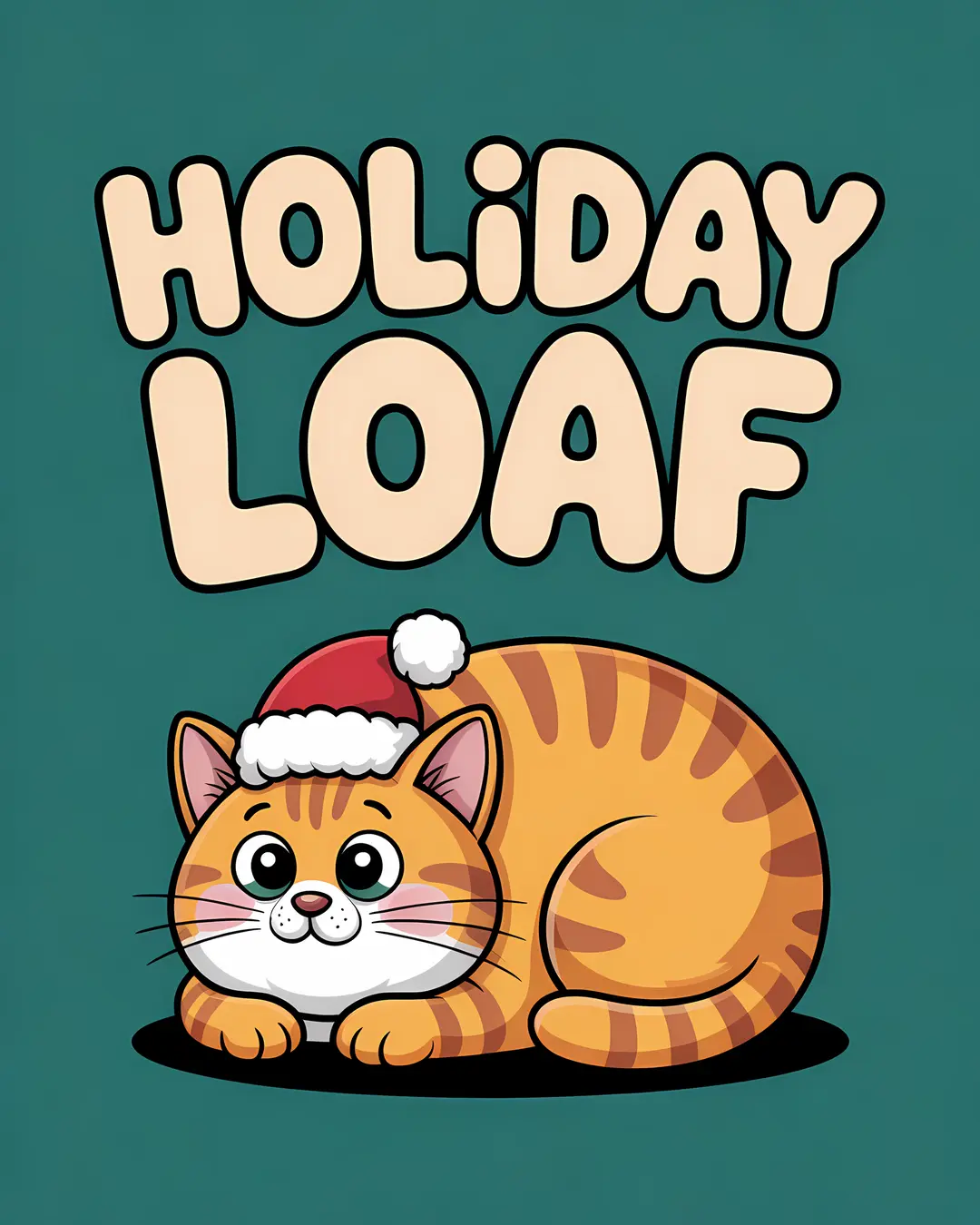 The Season's Eatings Trio · Orange Cat Christmas Art · 3-Piece Printable Set