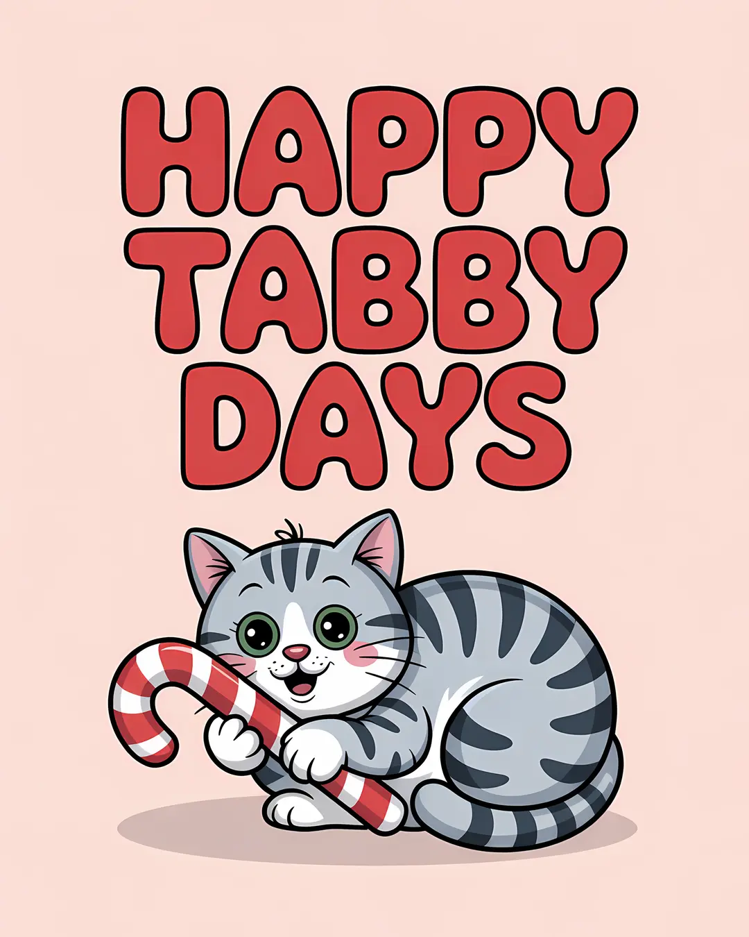 The Happy Tabby Days Trio · Tabby Cat Print · 3-Piece Printable Set