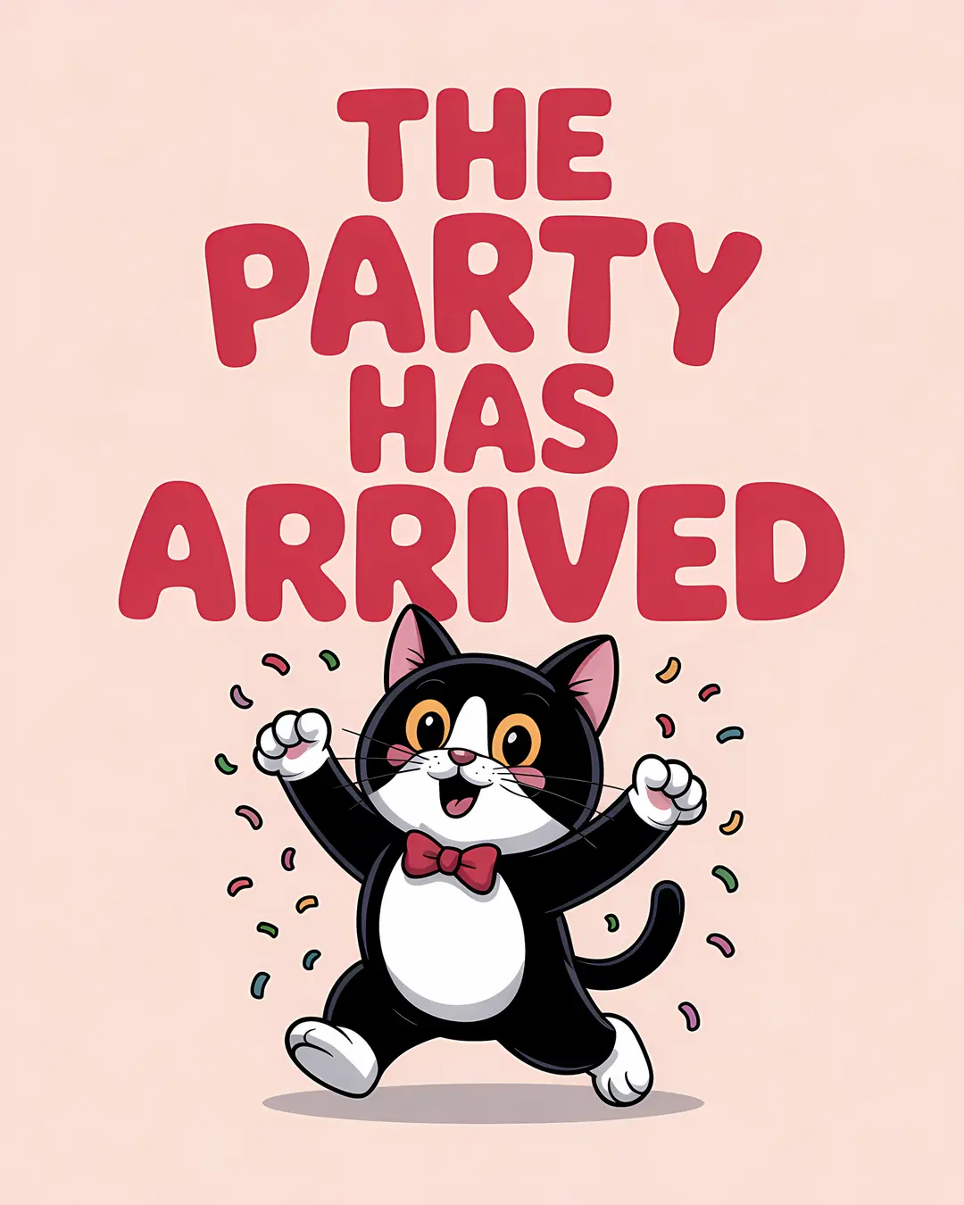 The Black Tie Christmas Trio · Tuxedo Cat Christmas Prints · 3-Piece Printable Set