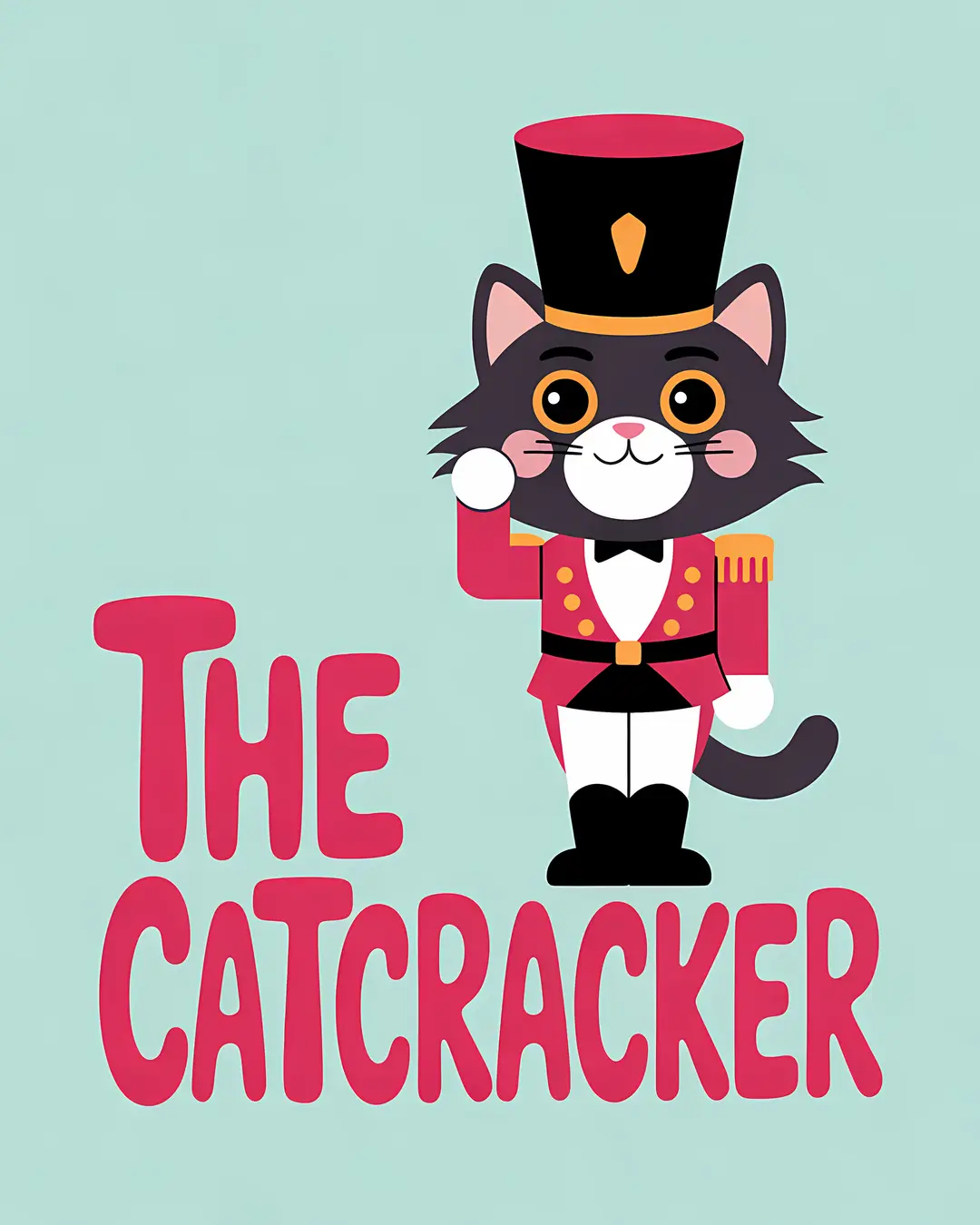 The Catcracker Trio · Nutcracker Cat Prints · 3-Piece Printable Set