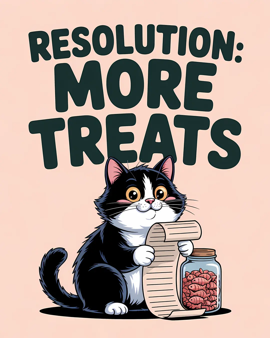 The New Year Same Tux Trio · New Year Cat Prints · 3-Piece Printable Set