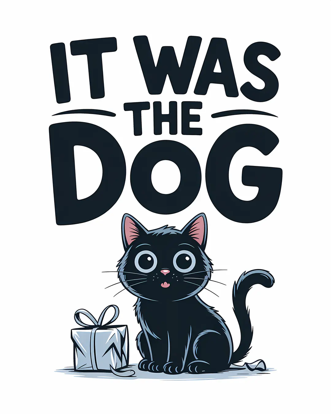 The Naughty List Trio · Funny Black Cat Christmas Prints · 3-Piece Printable Set