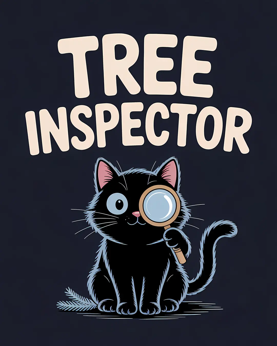 The Tree Inspector Trio · Cat Christmas Tree Prints · 3-Piece Printable Set