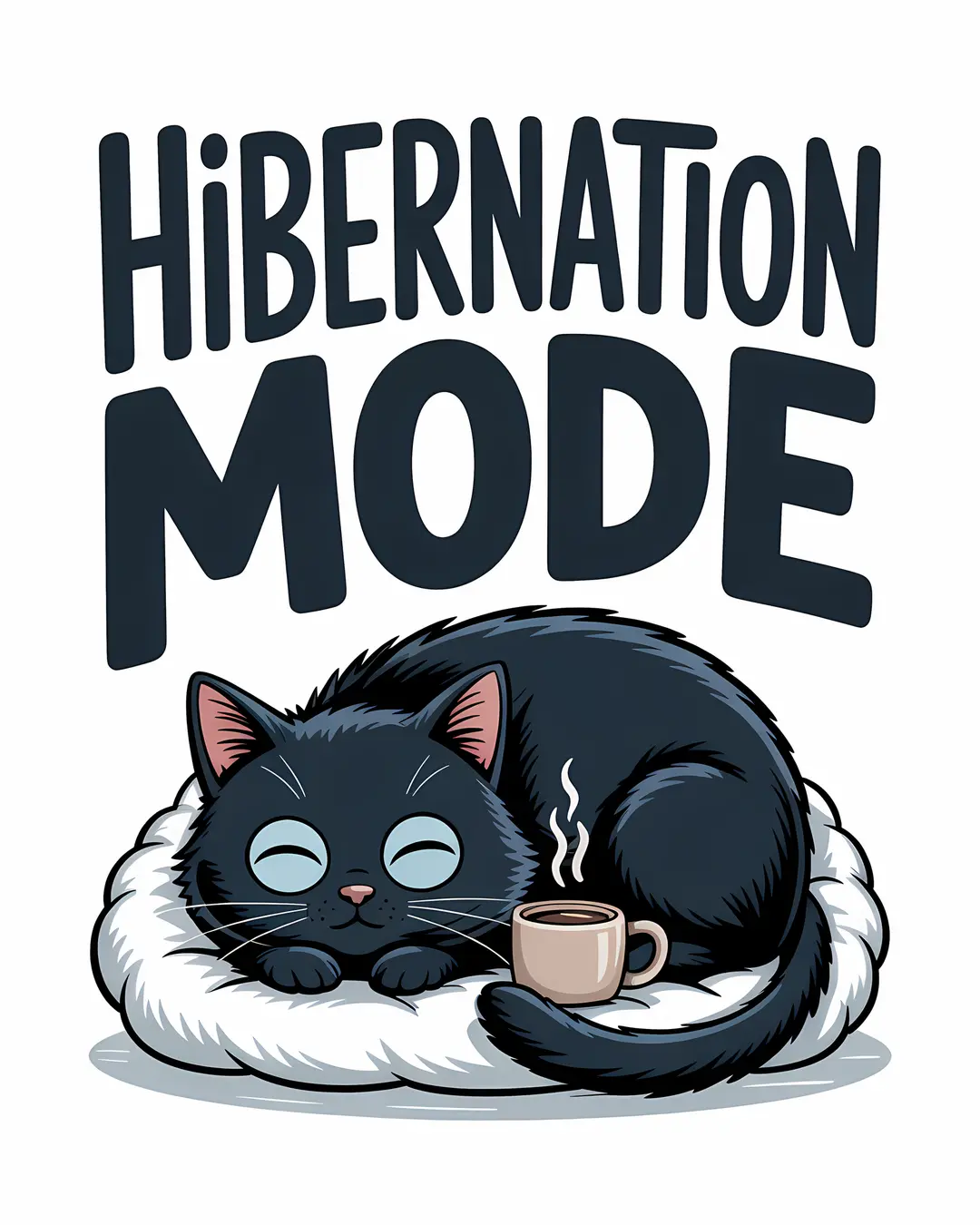 The Hibernation Trio · Cozy Cat Winter Prints · 3-Piece Printable Set