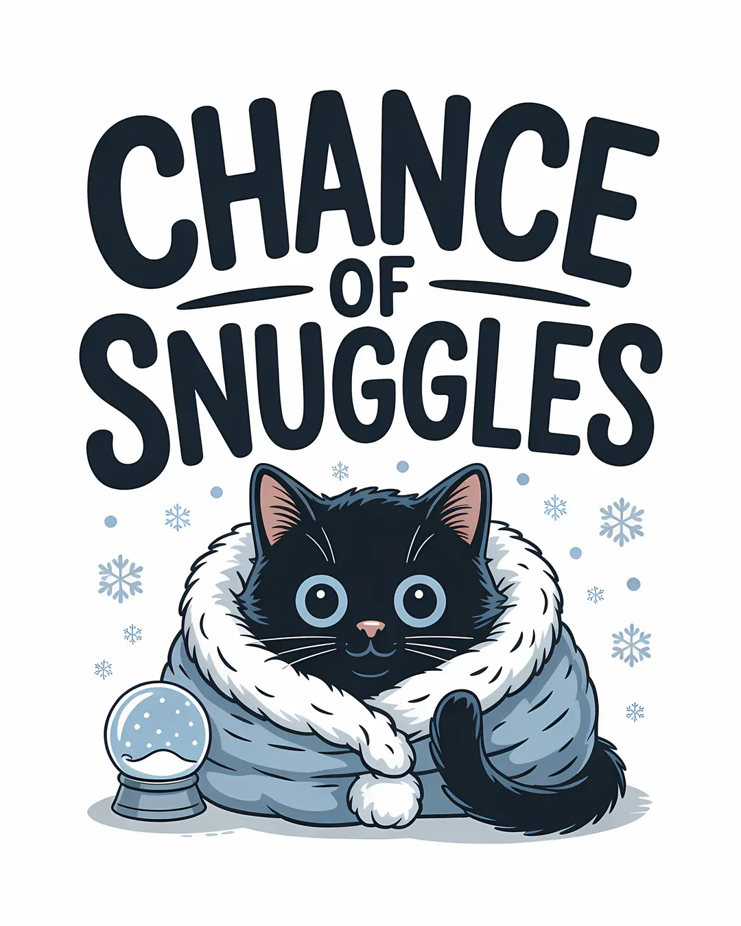 The Forecast Trio · Winter Weather Black Cat Prints · 3-Piece Printable Set