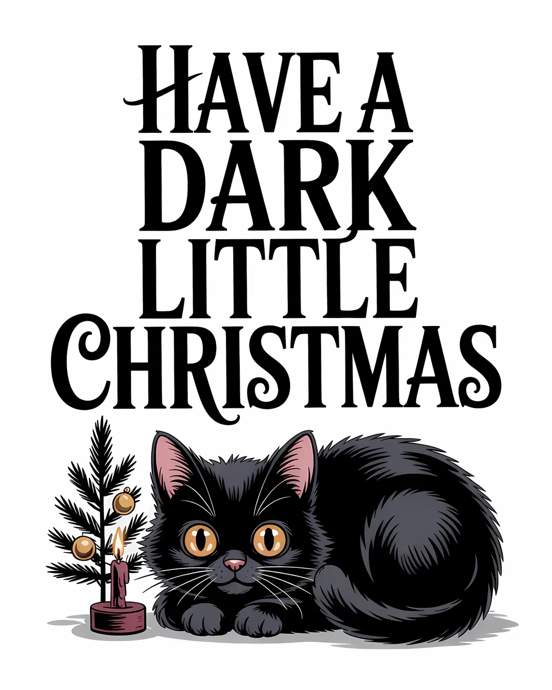 The Dark Little Christmas Trio · Gothic Christmas Wall Art · 3-Piece Printable Set