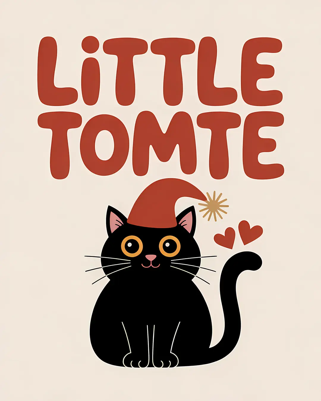 The Little Tomte Trio · Tomte Cat Prints · 3-Piece Printable Set