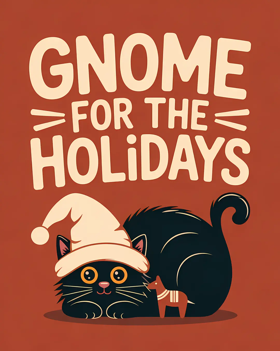 The Little Tomte Trio · Tomte Cat Prints · 3-Piece Printable Set