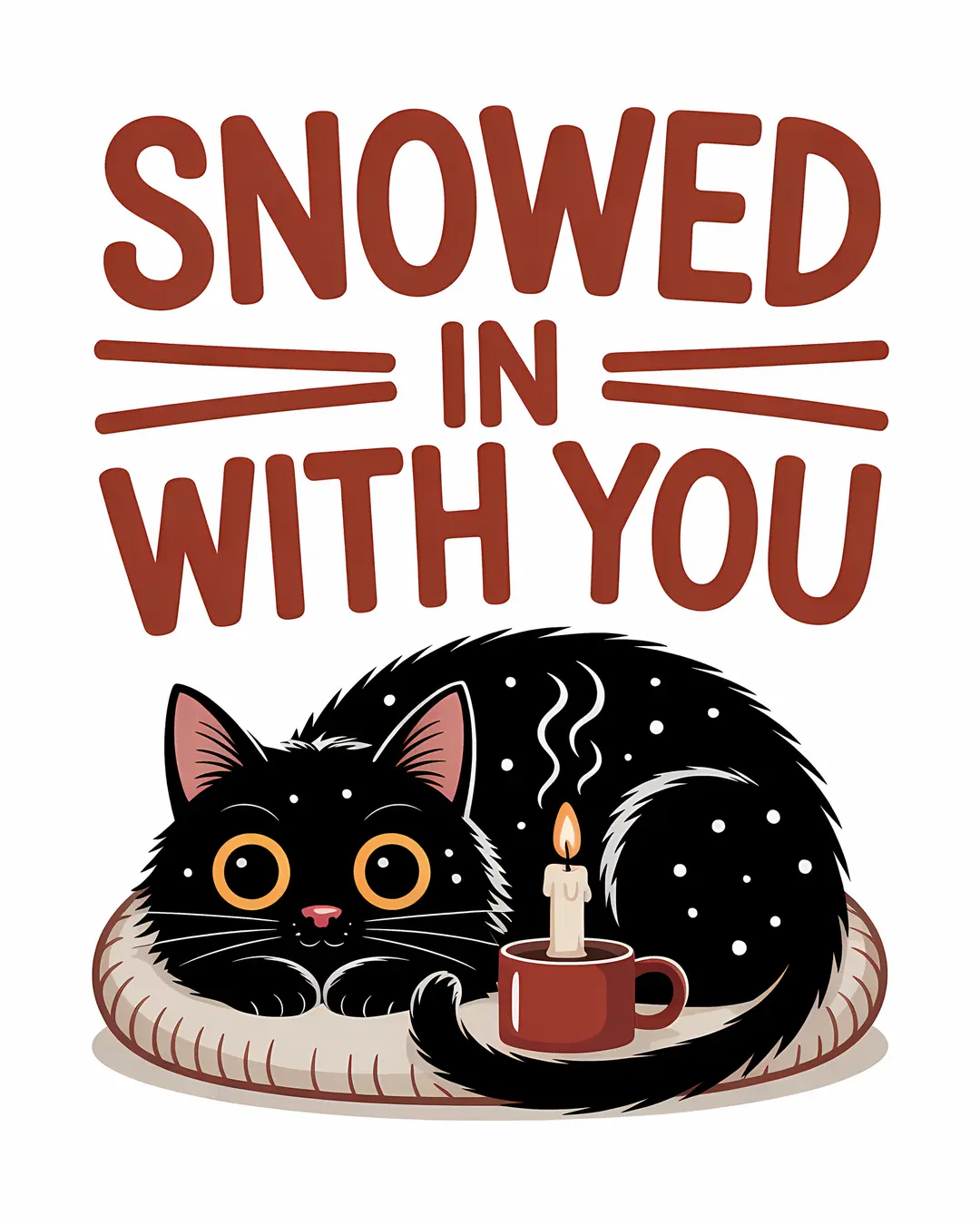 The Cabin Fever Trio · Cabin Christmas Decor Cat Prints · 3-Piece Printable Set