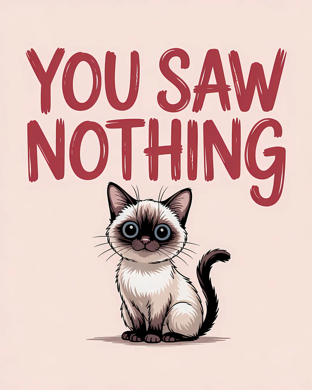 The Tree Ninja Trio · Siamese Cat Christmas Tree Art · 3-Piece Printable Set