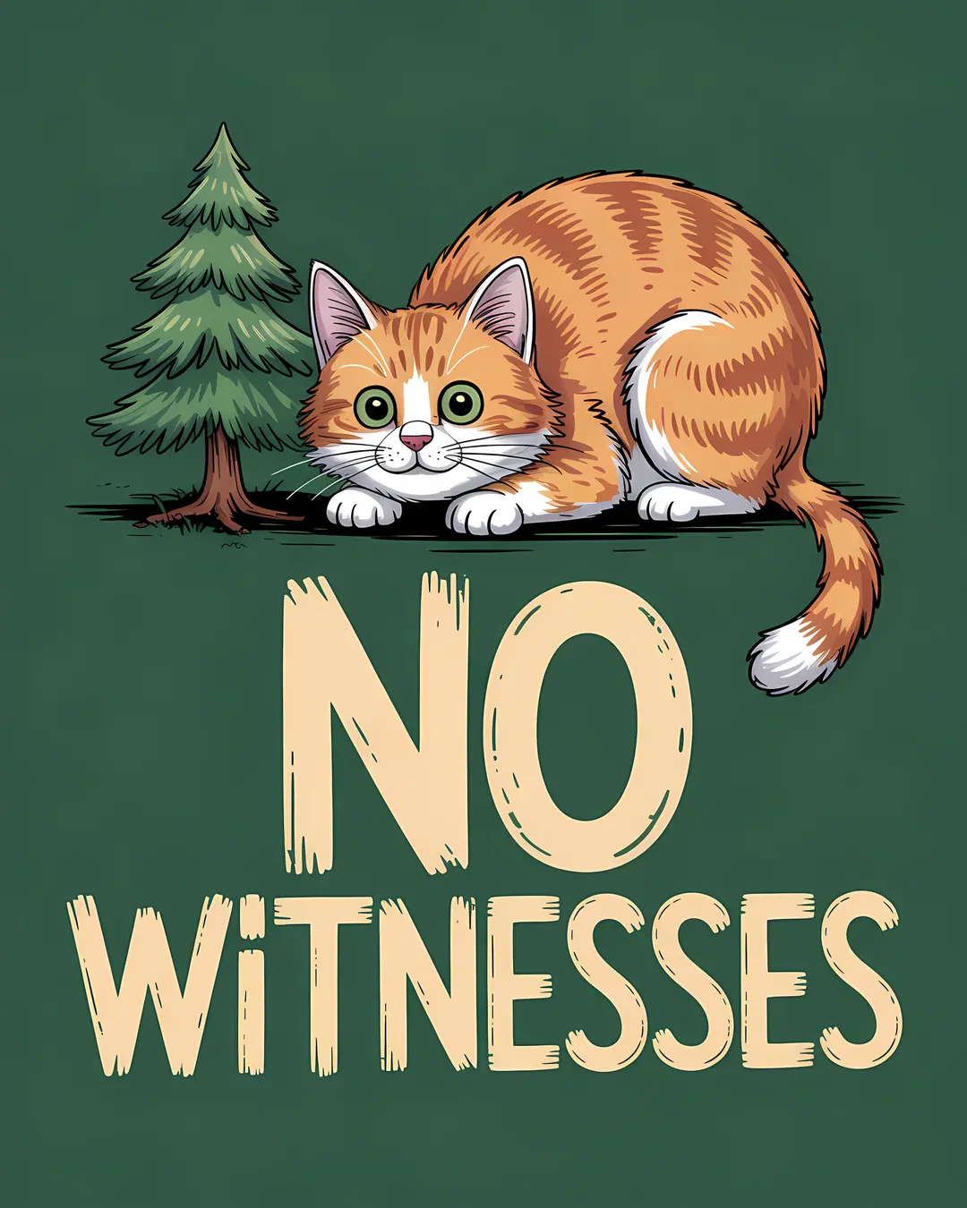 The Tree Started It Trio · Ginger Cat Christmas Tree Art · 3-Piece Printable Set