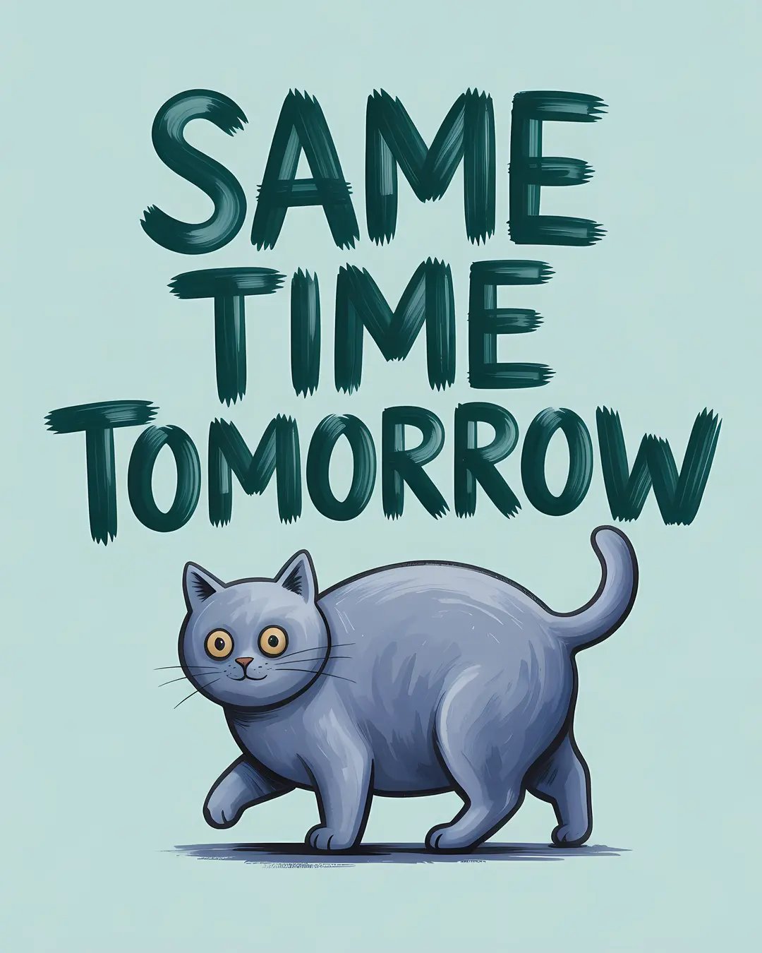 The Daily Mews Trio · Funny Cat Bathroom Art · 3-Piece Printable Set