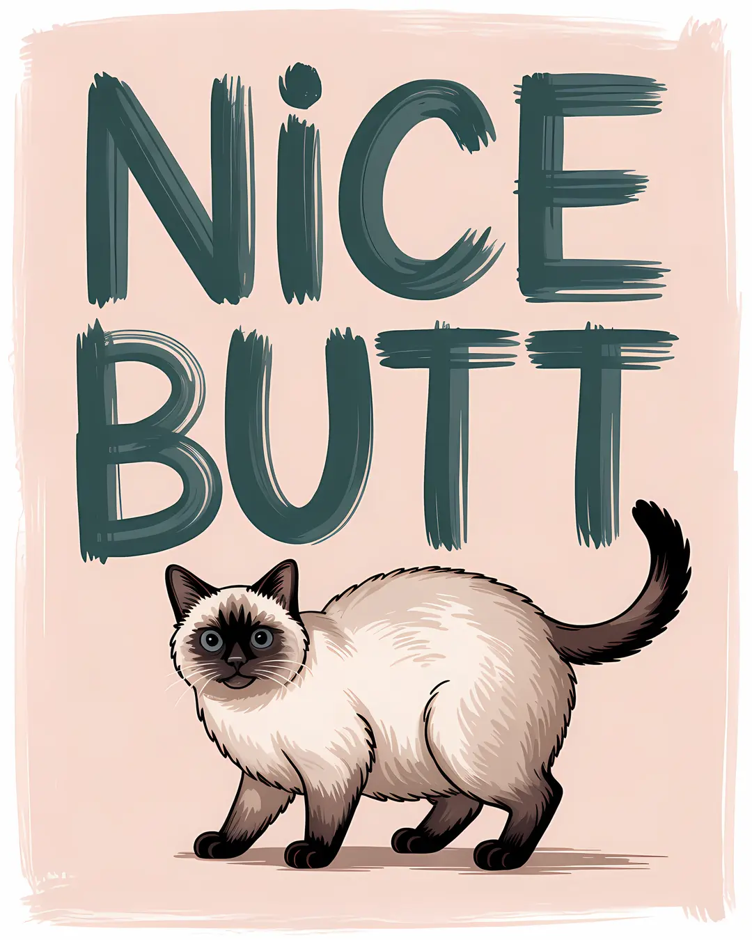 The Nice View Trio · Funny Cat Bathroom Art · 3-Piece Printable Set