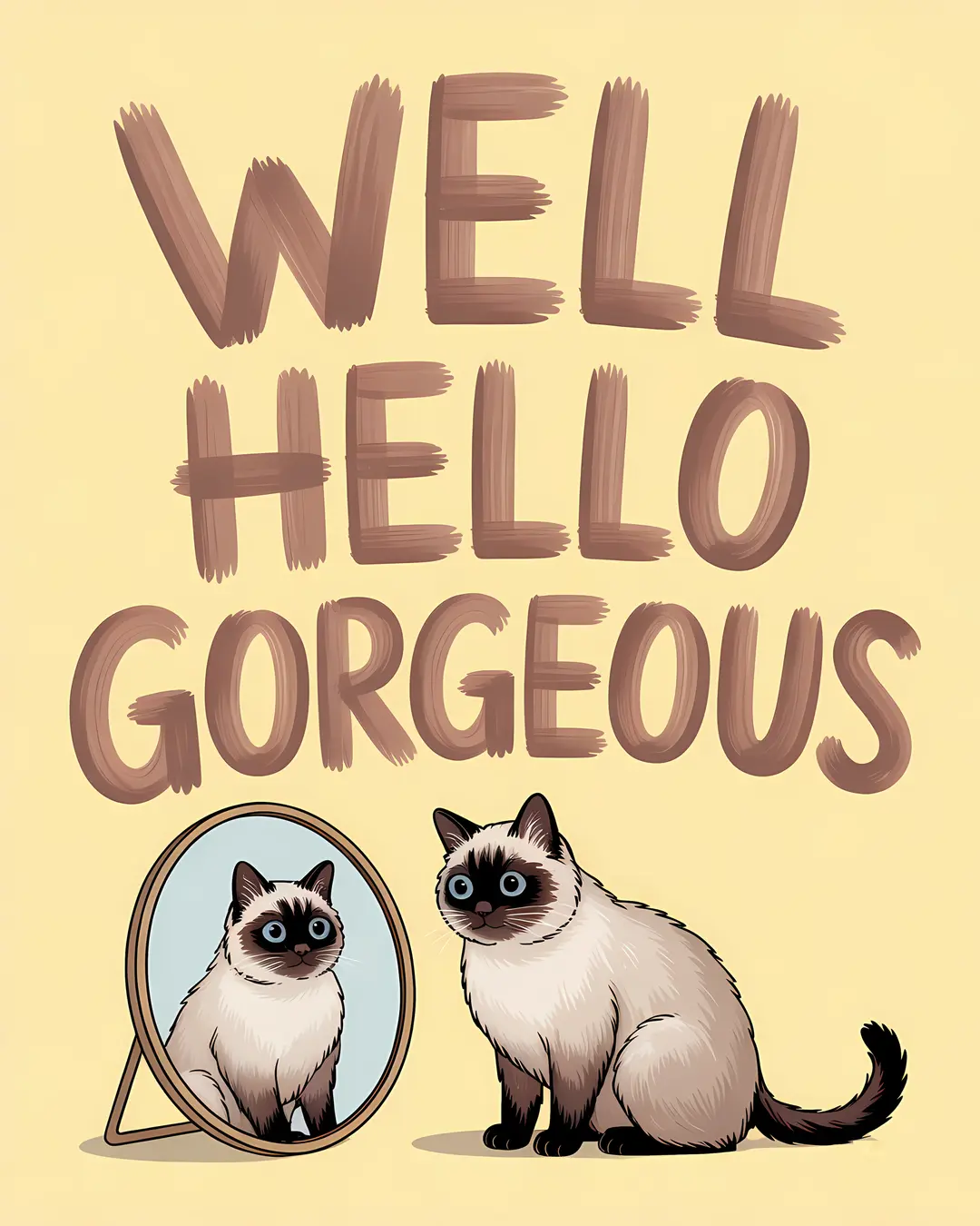 The Nice View Trio · Funny Cat Bathroom Art · 3-Piece Printable Set