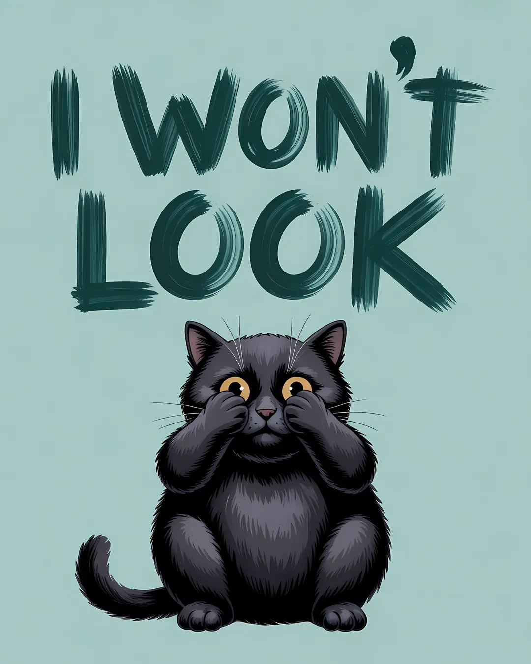 The Get Naked Trio · Funny Cat Bathroom Art · 3-Piece Printable Set
